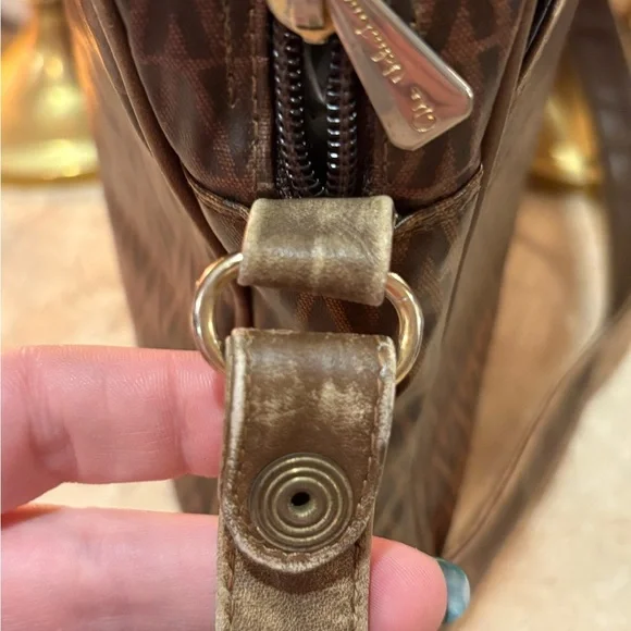 Mario Valentino Adjustable Crossbody Bag PVC x Leather Authentic USED - Picture 6 of 12